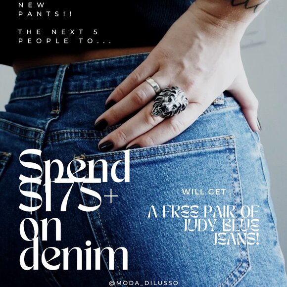 Judy Blue Denim - NEXT5 PEOPLE TO SPEND $175+ ON DENIM WILL GET A FREE PAIR OF JUDY BLUE JEANS!!!